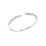 2.82Ct Lab Grown Diamond Marquise Cuff Bangle Bracelet 14K Fine Gold