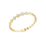 Lab Grown Diamond Baguette Round Cut Tennis Bracelet 14K Fine Gold 3.73Ct