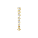 Lab Grown Diamond Baguette Round Cut Tennis Bracelet 14K Fine Gold 3.73Ct