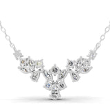 1.90Ct 14K Fine Gold Multi Lab Grown Diamond Chain Necklace