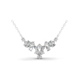 1.90Ct 14K Fine Gold Multi Lab Grown Diamond Chain Necklace