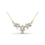 1.90Ct 14K Fine Gold Multi Lab Grown Diamond Chain Necklace