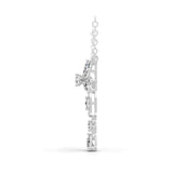 Lab Grown Multi Cut Diamond 2.22Ct 14K Fine Gold Charm Pendant Necklace