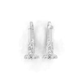 Pear Cut 14K Fine Gold Lab Grown Diamond Floral Hoop Earrings 2.51Ct