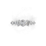 0.76Ct 14K Fine Gold Lab Grown Multi Diamond Minimalist Ring