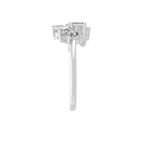 1.16Ct Marquise Octagon Lab Grown Diamond Cluster Ring 14K Gold