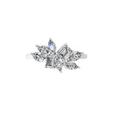 1.16Ct Marquise Octagon Lab Grown Diamond Cluster Ring 14K Gold
