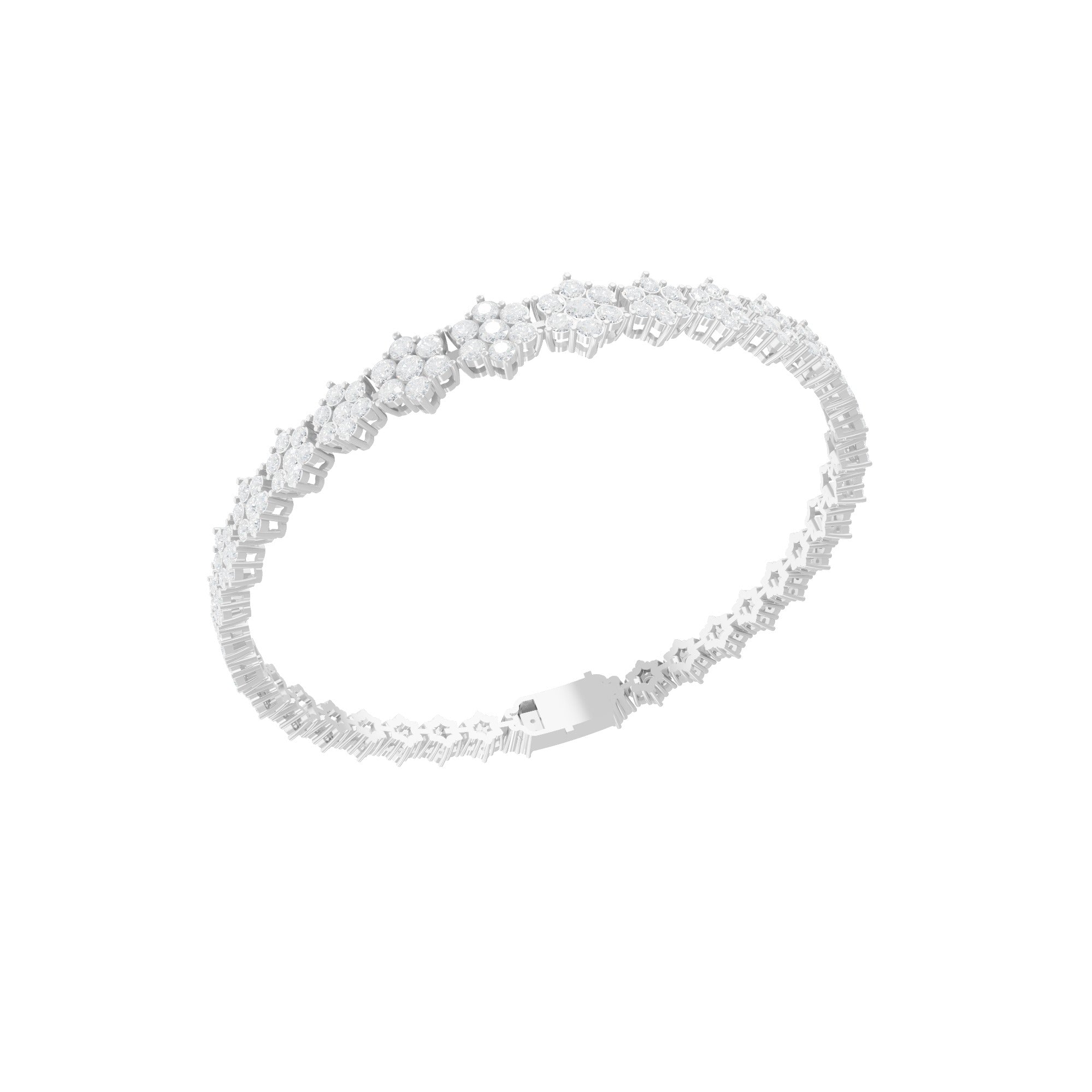 4.97Ct Lab Grown Round Diamond Tennis 14K Fine Gold Bracelet