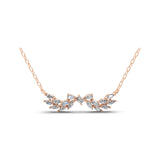 0.71Ct Lab Grown Multi Stone Diamond Charm Pendant 14K Fine Gold Necklace
