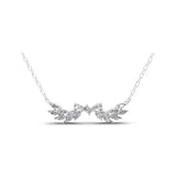0.71Ct Lab Grown Multi Stone Diamond Charm Pendant 14K Fine Gold Necklace
