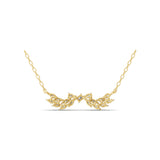 0.71Ct Lab Grown Multi Stone Diamond Charm Pendant 14K Fine Gold Necklace