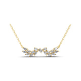 0.71Ct Lab Grown Multi Stone Diamond Charm Pendant 14K Fine Gold Necklace