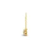 0.71Ct Lab Grown Multi Stone Diamond Charm Pendant 14K Fine Gold Necklace