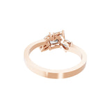 14K Fine Gold Pear Octagon Lab Grown Diamond Stackable Ring 0.80Ct