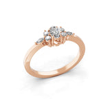 Lab Grown Multi Diamond 0.46Ct 14K Fine Gold Band Ring