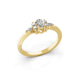 Lab Grown Multi Diamond 0.46Ct 14K Fine Gold Band Ring
