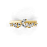 Lab Grown Diamond Multi Stone Stackable Ring 0.67Ct 14K Fine Gold