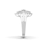 1.55Ct Marquise Oval Cut Lab Grown Diamond 14K Fine Gold Floral Style Ring