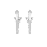 14K Fine Gold Multi Shaped Lab Grown Diamond Floral Hoop Earrings 1.43Ct