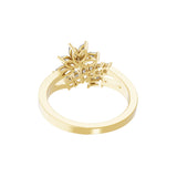 14K Fine Gold Lab Grown Multi Shape Diamond Band Ring 0.77Ct