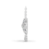 14K Fine Gold Multi Stone Lab Grown Diamond Charm Pendant Necklace 3.11Ct