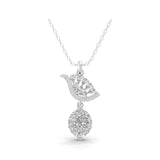 14K Fine Gold Lab Grown Pear Round Cut Diamond Pendant Necklace 1.96Ct