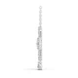 14K Fine Gold Multi Stone Lab Grown Diamond Charm Pendant Necklace 2.40Ct