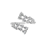 14K Fine Gold Lab Grown Pear Cut Diamond Bypass Design Ring 1.09Ct