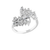 Pear Cut Lab Grown Diamond 14K Fine Gold Bypass Promise Ring 1.44Ct