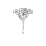 2.67Ct Pear Octagon Cut Lab Grown Diamond Engagement Ring 14K Fine Gold