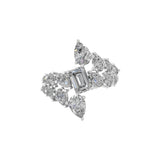 2.67Ct Pear Octagon Cut Lab Grown Diamond Engagement Ring 14K Fine Gold