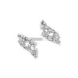 Lab Grown Round Pear Diamond Open Style Promise Ring 14K Fine Gold 1.02Ct