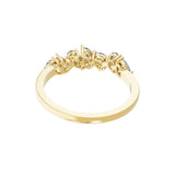 14K Fine Gold 0.88Ct Pear Cut lab Grown Diamond Band Ring