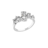0.80Ct Pear Lab Grown Diamond Bypass Ring 14K Fine Gold