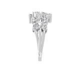 Lab Grown Pear Cut Diamond 1.41Ct Band Ring 14K Fine Gold