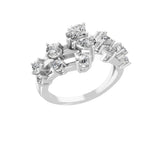 Pear Round Lab Grown Diamond 14K Fine Gold Stackable Ring 1.22Ct