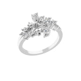 0.72Ct Pear Marquise Lab Grown Diamond Bypass Style Open Ring 14K Gold