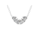 Lab Grown Pear Cut Diamond 0.57Ct Pendant 14K Fine Gold Necklace