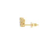 Curved Trail Lab Grown Diamond Climber Earrings 14K Fine Gold 0.32Ct