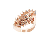 3.39Ct Lab Grown Pear Round Cut Cocktail Ring 14K Fine Gold