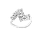1.39Ct Lab Grown Diamond Pear Round Cut 14K Fine Gold Bypass Design Ring