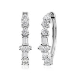 Multi Shape Lab Grown Diamond 14K Fine Gold 1.30Ct Hoop Earrings