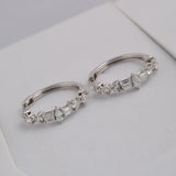 Multi Shape Lab Grown Diamond 14K Fine Gold 1.30Ct Hoop Earrings