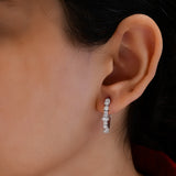 Multi Shape Lab Grown Diamond 14K Fine Gold 1.30Ct Hoop Earrings