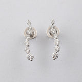 Lab Grown Diamond 14K Fine Gold Ear Climber Earrings Round Cut 1.12Ct