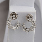 Round Cut Lab Grown 0.86Ct Diamond Stud Earrings 14K Fine Gold