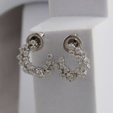 Round Cut Lab Grown 0.86Ct Diamond Stud Earrings 14K Fine Gold