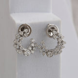 Round Cut Lab Grown 0.86Ct Diamond Stud Earrings 14K Fine Gold