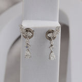 Lab Grown Diamond 1.41Ct Multi Shaped 14K Fine Gold Cluster Drop Dangle Earrings