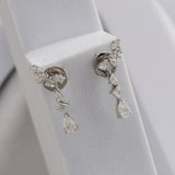 Lab Grown Diamond 1.41Ct Multi Shaped 14K Fine Gold Cluster Drop Dangle Earrings